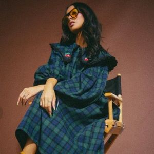 Dressed in Lala Magic Maker Maxi Dress in Grunge Girl Green!